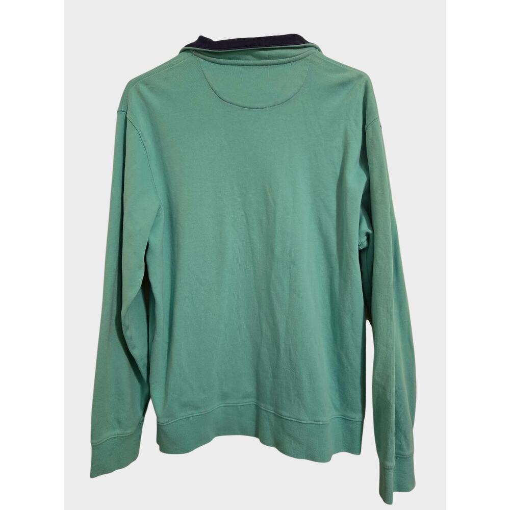 Vineyard Vines Seafoam Green Knit Sweater Blue Trim Men’s Size Large Cotton - Picture 3 of 6